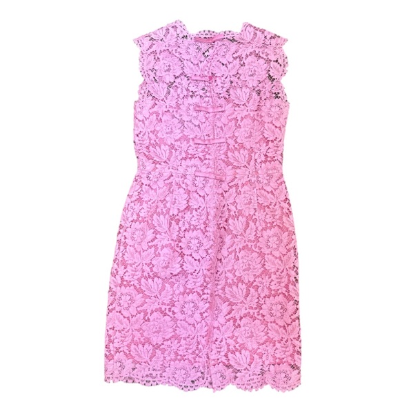 Valentino Pink Lace Sleeveless Cocktail Dress - Picture 2 of 3